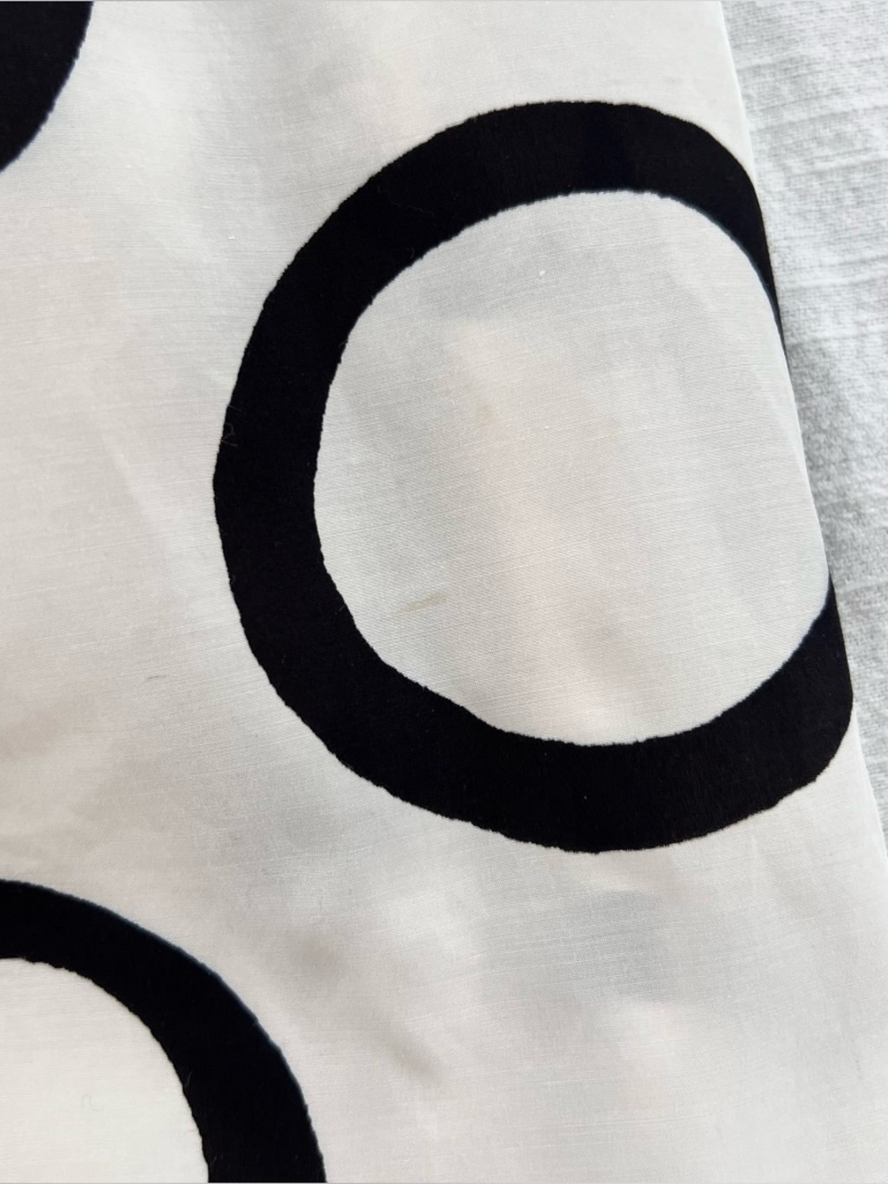 Ivory Midi Dress with Black Circular Print - Picture 9 of 10